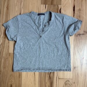 Brandy Melville Heather Gray Short Sleeve